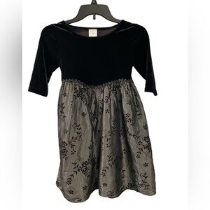 GlitterWear Girls Black Dress with Detail